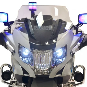 Bmw R1200rt Policijski Električni Motocikl Za Djecu + Pomoćni Kotači + Zvukovi + Led + Eva + Spori 6