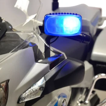 Bmw R1200rt Policijski Električni Motocikl Za Djecu + Pomoćni Kotači + Zvukovi + Led + Eva + Spori 7