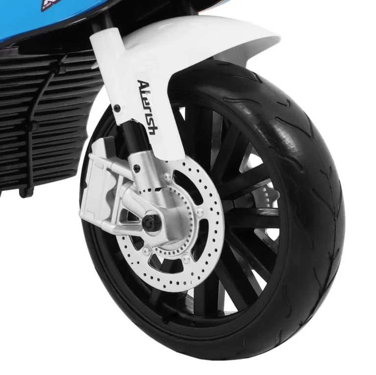 Bmw S1000 Rr Dječji Motocikl Na Baterije, Plavi + Pomoćni Kotači + Oslonac, Plava Motor Na Akumulator 11