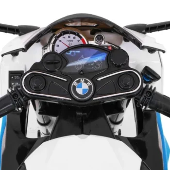 Bmw S1000 Rr Dječji Motocikl Na Baterije, Plavi + Pomoćni Kotači + Oslonac, Plava Motor Na Akumulator 13