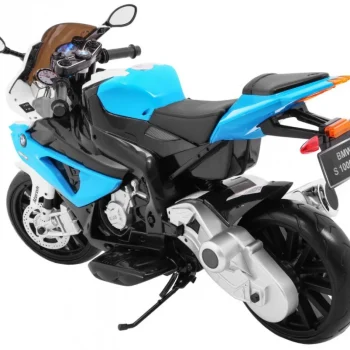 Bmw S1000 Rr Dječji Motocikl Na Baterije, Plavi + Pomoćni Kotači + Oslonac, Plava Motor Na Akumulator 6