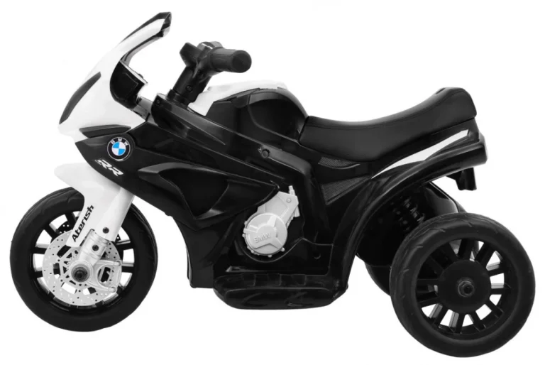 Bmw S1000 Rr Mini Motocikl Na Baterije Za Djecu Crni + 3 Kotača + Zvukovi + Led, Crna Motor Na Akumulator 4