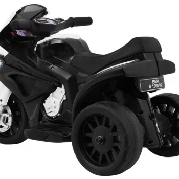 Bmw S1000 Rr Mini Motocikl Na Baterije Za Djecu Crni + 3 Kotača + Zvukovi + Led, Crna Motor Na Akumulator 5