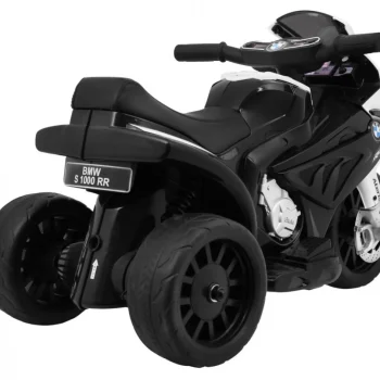 Bmw S1000 Rr Mini Motocikl Na Baterije Za Djecu Crni + 3 Kotača + Zvukovi + Led, Crna Motor Na Akumulator 7