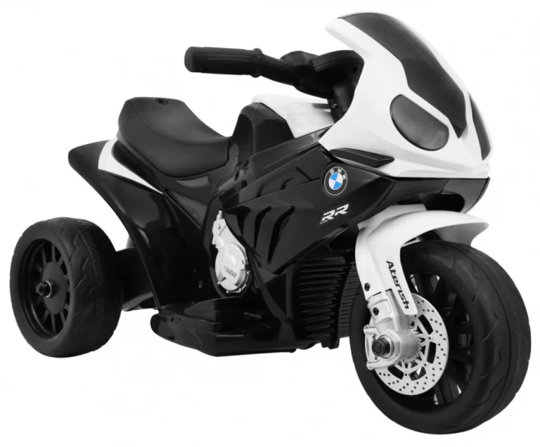 Bmw S1000 Rr Mini Motocikl Na Baterije Za Djecu Crni + 3 Kotača + Zvukovi + Led, Crna Motor Na Akumulator 8