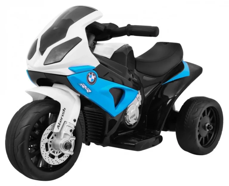 Bmw S1000 Rr Mini Motocikl Na Baterije Za Djecu, Plavi + 3 Kotača + Zvukovi + Led, Plava Motor Na Akumulator 1