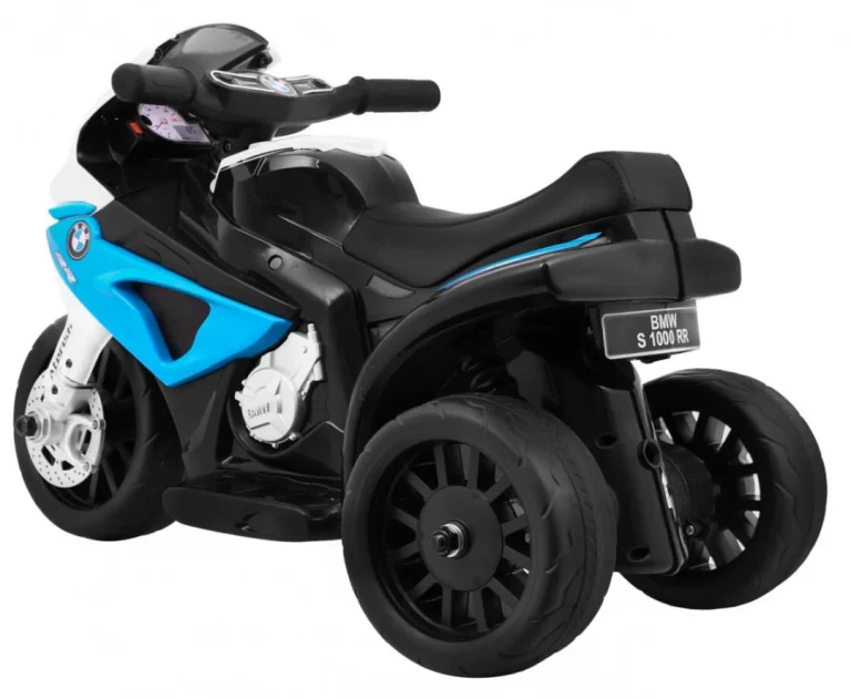 Bmw S1000 Rr Mini Motocikl Na Baterije Za Djecu, Plavi + 3 Kotača + Zvukovi + Led, Plava Motor Na Akumulator 5