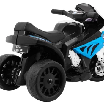 Bmw S1000 Rr Mini Motocikl Na Baterije Za Djecu, Plavi + 3 Kotača + Zvukovi + Led, Plava Motor Na Akumulator 6