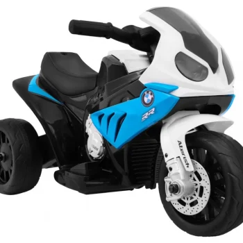 Bmw S1000 Rr Mini Motocikl Na Baterije Za Djecu, Plavi + 3 Kotača + Zvukovi + Led, Plava Motor Na Akumulator 7