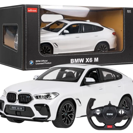 Bmw X6 M Bijeli Rastar Model 1:14 Automobil Na Daljinsko Upravljanje + 2,4 Ghz Daljinski, Bijela 1