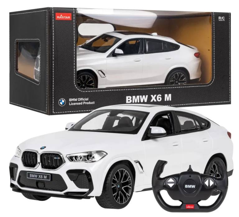 Bmw X6 M Bijeli Rastar Model 1:14 Automobil Na Daljinsko Upravljanje + 2,4 Ghz Daljinski, Bijela 1