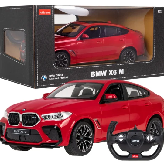 Bmw X6 M Crveni Rastar Model 1:14 Automobil Na Daljinsko Upravljanje + 2,4 Ghz Daljinski, Crvena 1