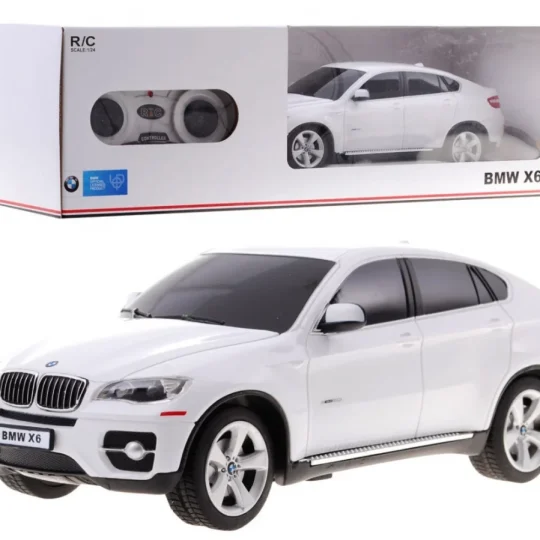 Bmw X6 Bijeli Rastar Model 1:24 Suv Automobil Na Daljinsko Upravljanje + Daljinski Upravljač, Bijela 1