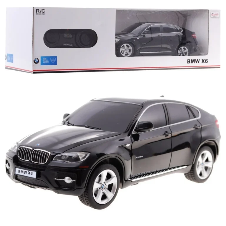 Bmw X6 Crni Rastar Model 1:24 Suv Automobil Na Daljinsko Upravljanje + Daljinski Upravljač, Crna 1