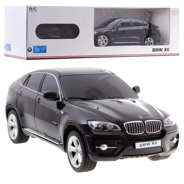 Bmw X6 Crni Rastar Model 1:24 Suv Automobil Na Daljinsko Upravljanje + Daljinski Upravljač, Crna 6