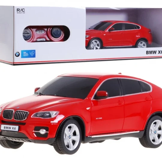 Bmw X6 Crveni Rastar Model 1:24 Suv Automobil Na Daljinsko Upravljanje + Daljinski Upravljač, Crvena 1