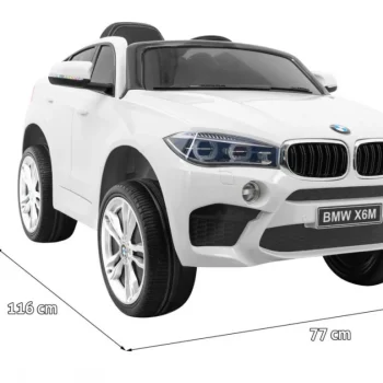 Bmw X6m Električni Automobil Za Djecu, Bijeli Suv + Daljinski Upravljač, Bijela 2