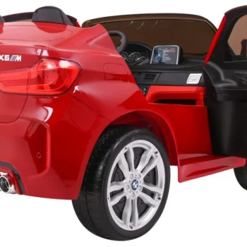Bmw X6m Xxl Suv Za 2 Djece Crvena Boja + Daljinski Upravljač + Eko Koža 11