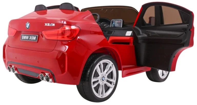 Bmw X6m Xxl Suv Za 2 Djece Crvena Boja + Daljinski Upravljač + Eko Koža 11