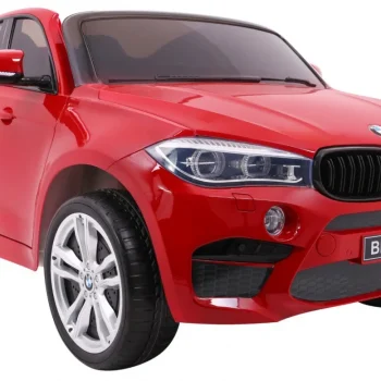 Bmw X6m Xxl Suv Za 2 Djece Crvena Boja + Daljinski Upravljač + Eko Koža 12