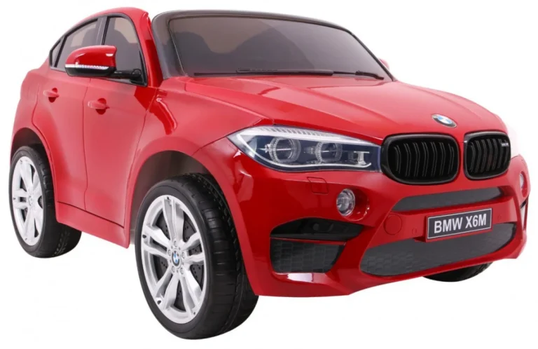 Bmw X6m Xxl Suv Za 2 Djece Crvena Boja + Daljinski Upravljač + Eko Koža 12