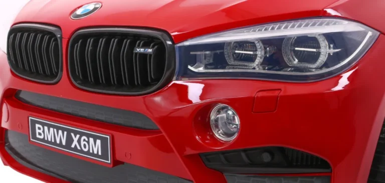 Bmw X6m Xxl Suv Za 2 Djece Crvena Boja + Daljinski Upravljač + Eko Koža 4