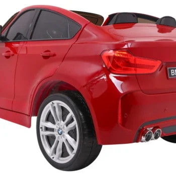 Bmw X6m Xxl Suv Za 2 Djece Crvena Boja + Daljinski Upravljač + Eko Koža 6