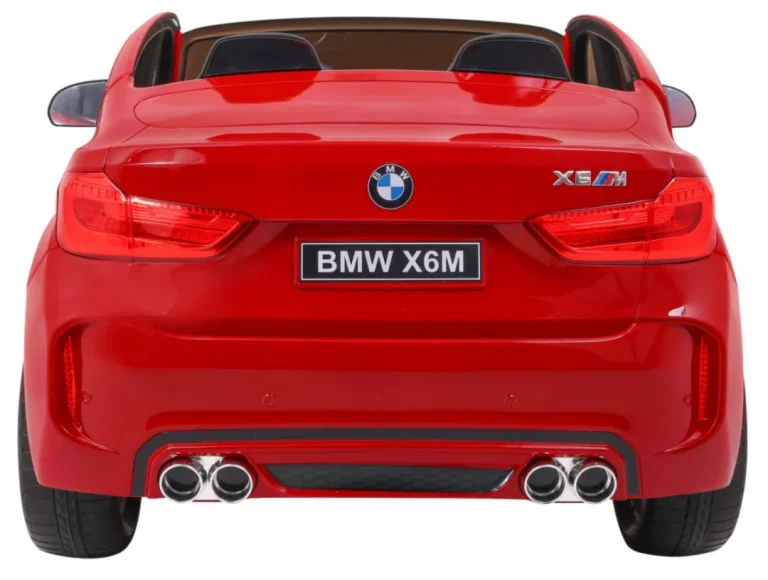 Bmw X6m Xxl Suv Za 2 Djece Crvena Boja + Daljinski Upravljač + Eko Koža 7