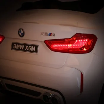 Bmw X6m Xxl Za 2 Djece Bijeli Suv + Daljinski Upravljač + Eko Koža, Bijela 13