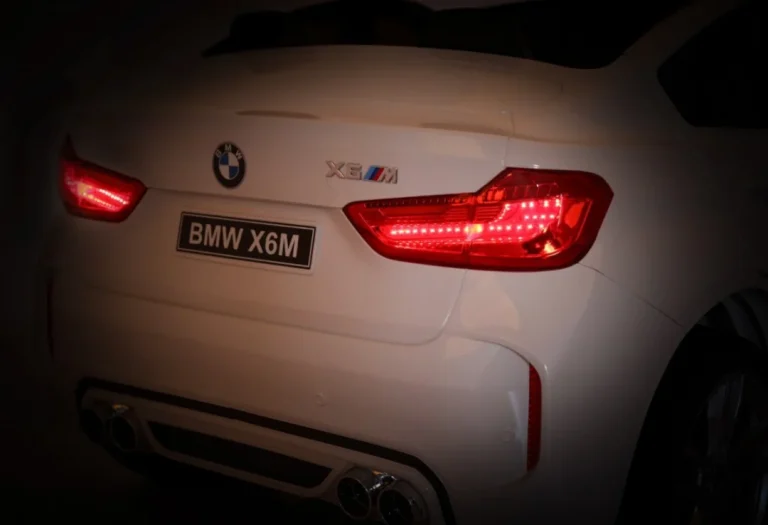 Bmw X6m Xxl Za 2 Djece Bijeli Suv + Daljinski Upravljač + Eko Koža, Bijela 13