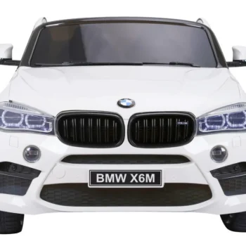 Bmw X6m Xxl Za 2 Djece Bijeli Suv + Daljinski Upravljač + Eko Koža, Bijela 18