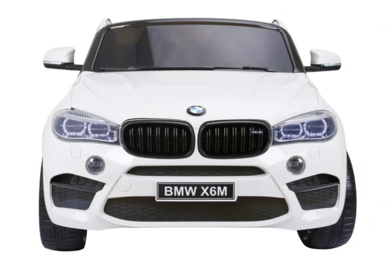 Bmw X6m Xxl Za 2 Djece Bijeli Suv + Daljinski Upravljač + Eko Koža, Bijela 18