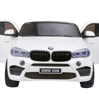 Bmw X6m Xxl Za 2 Djece Bijeli Suv + Daljinski Upravljač + Eko Koža, Bijela 19