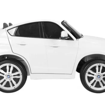 Bmw X6m Xxl Za 2 Djece Bijeli Suv + Daljinski Upravljač + Eko Koža, Bijela 4