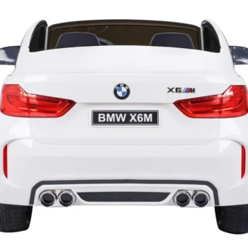 Bmw X6m Xxl Za 2 Djece Bijeli Suv + Daljinski Upravljač + Eko Koža, Bijela 7