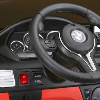Bmw X6m Xxl Za 2 Djece Bijeli Suv + Daljinski Upravljač + Eko Koža, Bijela 9