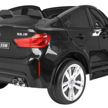 Bmw X6m Xxl Za 2 Djece Crni Lakirani Suv + Daljinski Upravljač + Eko Koža, Crna 10