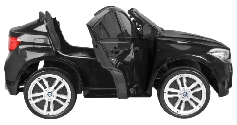 Bmw X6m Xxl Za 2 Djece Crni Lakirani Suv + Daljinski Upravljač + Eko Koža, Crna 12