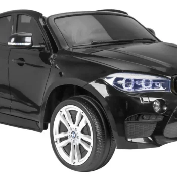 Bmw X6m Xxl Za 2 Djece Crni Lakirani Suv + Daljinski Upravljač + Eko Koža, Crna 14