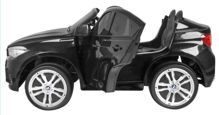 Bmw X6m Xxl Za 2 Djece Crni Lakirani Suv + Daljinski Upravljač + Eko Koža, Crna 4