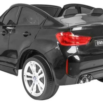 Bmw X6m Xxl Za 2 Djece Crni Lakirani Suv + Daljinski Upravljač + Eko Koža, Crna 6