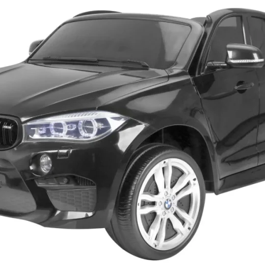 Bmw X6m Xxl Za 2 Djece Crni Mat Suv + Daljinski Upravljač + Eko Koža, Crna 1