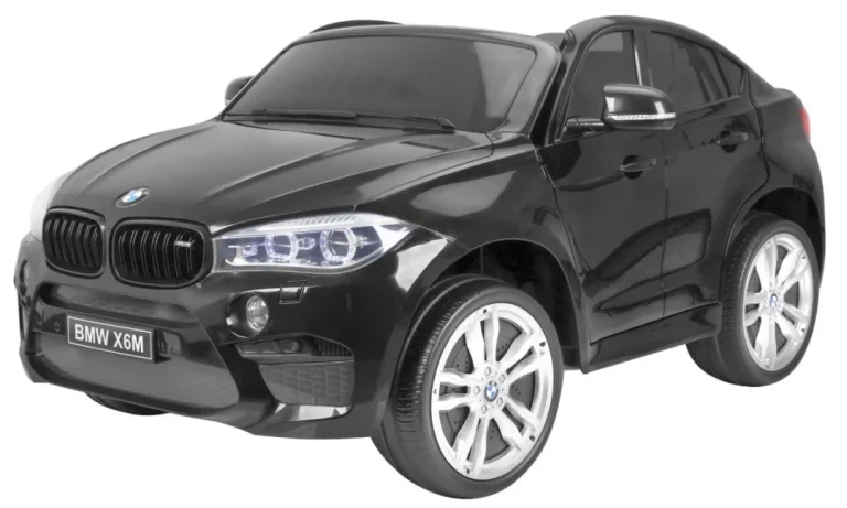 Bmw X6m Xxl Za 2 Djece Crni Mat Suv + Daljinski Upravljač + Eko Koža, Crna 1