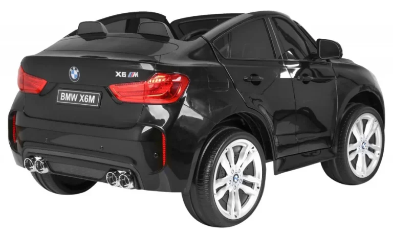 Bmw X6m Xxl Za 2 Djece Crni Mat Suv + Daljinski Upravljač + Eko Koža, Crna 10