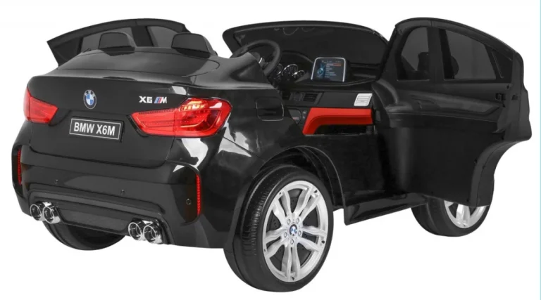 Bmw X6m Xxl Za 2 Djece Crni Mat Suv + Daljinski Upravljač + Eko Koža, Crna 11