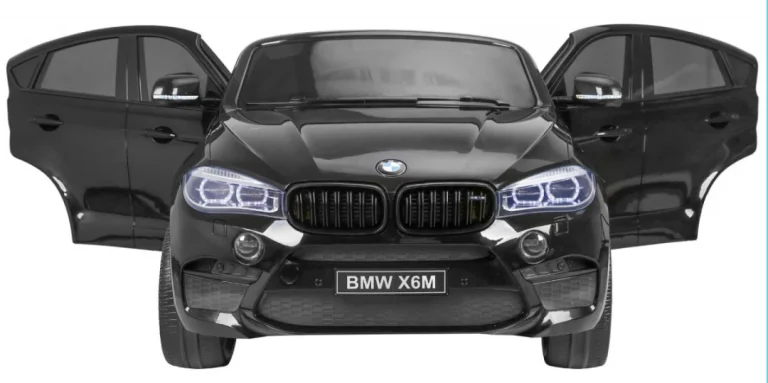 Bmw X6m Xxl Za 2 Djece Crni Mat Suv + Daljinski Upravljač + Eko Koža, Crna 15