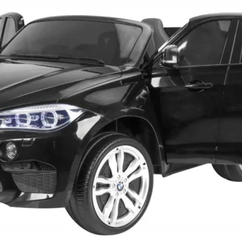Bmw X6m Xxl Za 2 Djece Crni Mat Suv + Daljinski Upravljač + Eko Koža, Crna 3