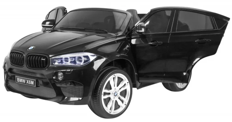 Bmw X6m Xxl Za 2 Djece Crni Mat Suv + Daljinski Upravljač + Eko Koža, Crna 3
