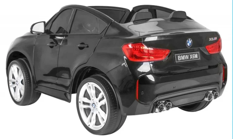 Bmw X6m Xxl Za 2 Djece Crni Mat Suv + Daljinski Upravljač + Eko Koža, Crna 6