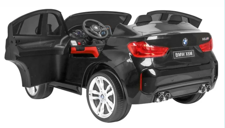 Bmw X6m Xxl Za 2 Djece Crni Mat Suv + Daljinski Upravljač + Eko Koža, Crna 7